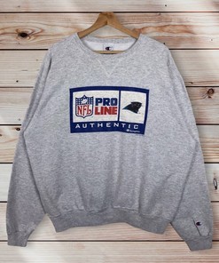 Vintage Style 90S Champion NFL Carolina Panthers Crewneck Sweatshirt - Perfect for Fans