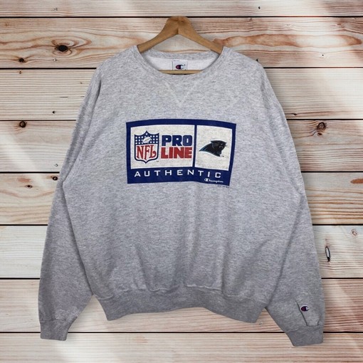 Vintage Style 90S Champion NFL Carolina Panthers Crewneck Sweatshirt - Perfect for Fans