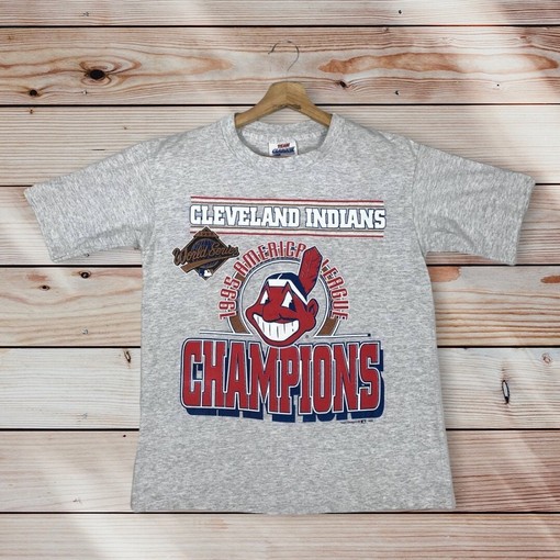 Vintage Style 90S Cleveland Indians World Series T-Shirt, Must-Have for MLB Fans