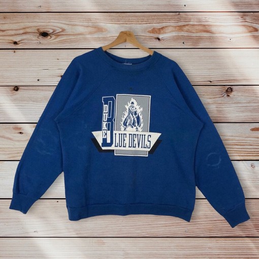 Vintage Style 90S Duke Blue Devils Crewneck Sweatshirt Sweater Pullover, Hoodie with Classic Design