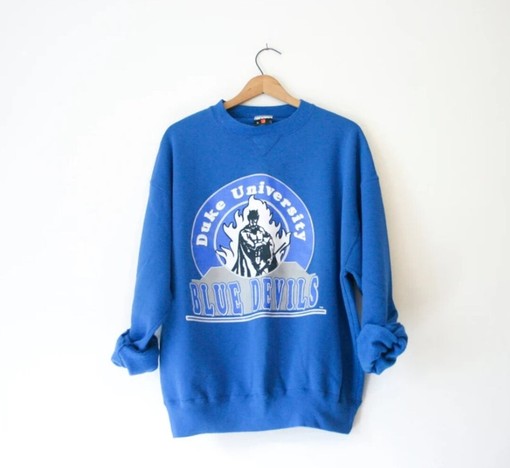 Vintage Style 90S Duke University Blue Devils Sweatshirt with a Classic Look, Vintage Style 90S Shirt Hoodie Full Size