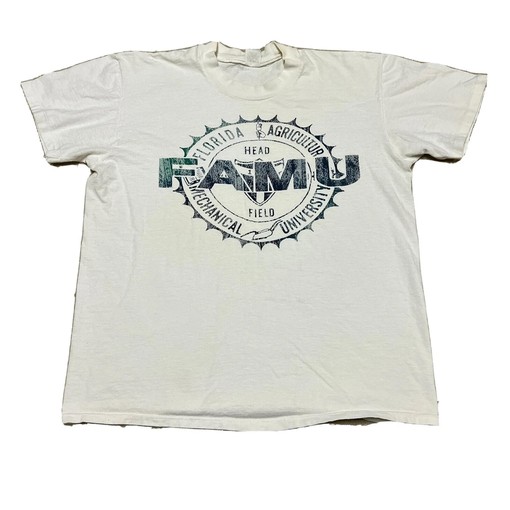 Vintage Style 90S FAMU Stamp T Shirt Mens L Florida A&M Rattlers NCAA University Sweatshirt - Gifts for NCAA Fans