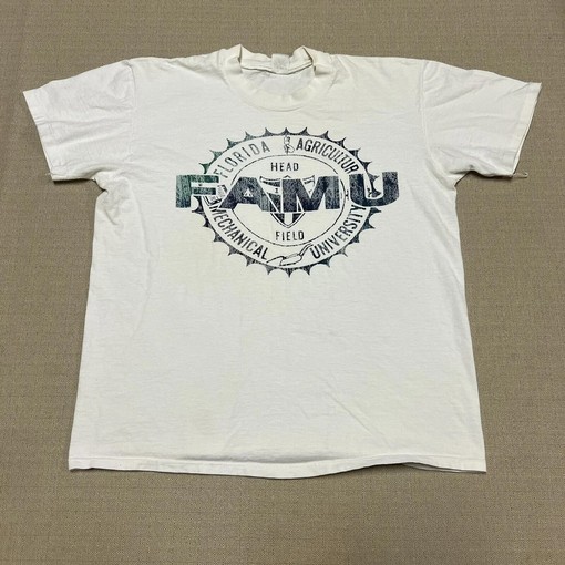 Vintage Style 90S FAMU Stamp T Shirt Mens L Florida A&M Rattlers NCAA University Sweatshirt - Gifts for NCAA Fans - Image 2
