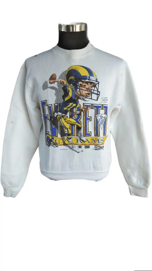 Vintage Style 90S Jim Everett LA Rams NFL T-Shirt Hoodie Sweatshirt Gift For Fans
