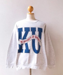 Vintage Style 90S Kansas University Jayhawks Sweatshirt, Classic Sweater for Kansas Fans