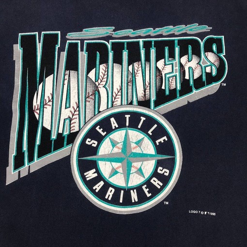 Vintage Style 90S Logo 7 MLB Seattle Mariners Baseball Club Crewneck T-Shirts Sweatshirt, Hoodie for Fans - Image 2