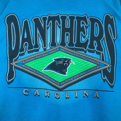 Vintage Style 90S Logo 7 NFL Carolina Panthers Crewneck Sweatshirt - Perfect for Fans - Image 2