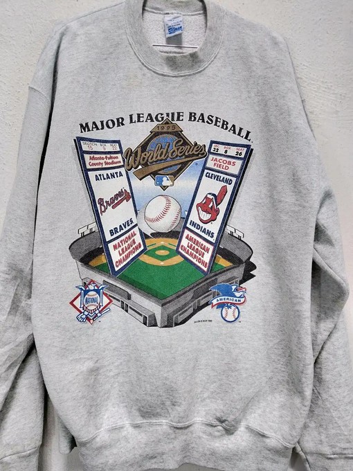 Vintage Style 90'S MLB World Series T-Shirt - Gift For Baseball Fans