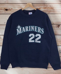 Vintage Style 90S Majestic MLB Seattle Mariners Sasaki Crewneck Sweatshirt, Perfect for Baseball Club Fans