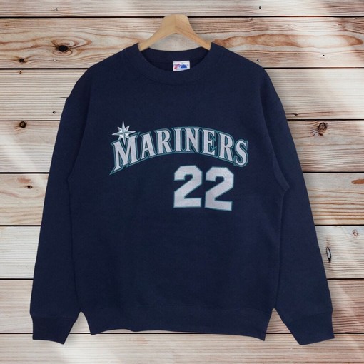 Vintage Style 90S Majestic MLB Seattle Mariners Sasaki Crewneck Sweatshirt, Perfect for Baseball Club Fans