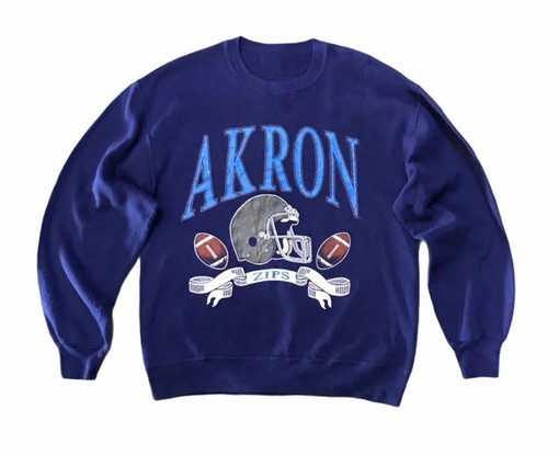 Vintage Style 90S NCAA Akron Zips Sweatshirt, Akron Zips Shirt, Perfect Akron Gift