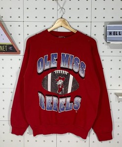 Vintage Style 90S Ole Miss Rebels Sweatshirt, Ideal University Mississippi Sweater and Hoodie Shirt