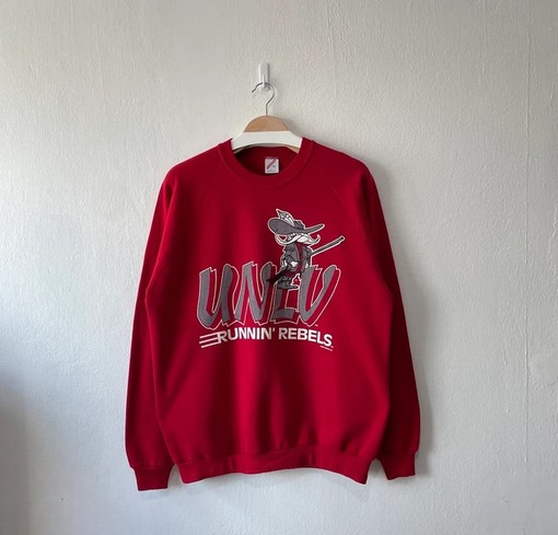 Vintage Style 90S UNLV University of Nevada Las Vegas Rebels Crewneck Sweatshirt, Perfect UNLV Sweater