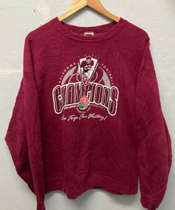Vintage Style 90S University Oklahoma Sooners Sweatshirt for Her/Him