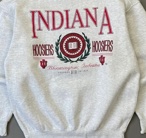 Vintage Style 90S University of Indiana Hoosiers Crewneck Sweatshirt, Indiana Hoosiers Shirt, Hoodie - Image 2