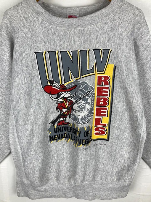 Vintage Style 90S Unlv Rebels Football Sweatshirt Hoodie T-Shirt Lover - NCAA Fan Gear ncaa shirts for men - Image 2