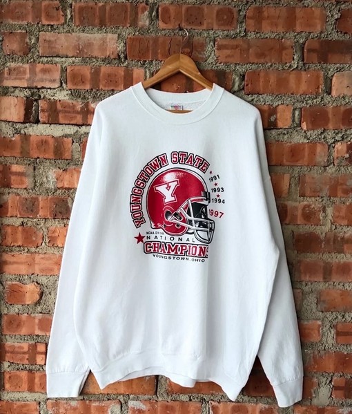 Vintage Style 90S Youngstown State Football Champions Sweatshirt, Ideal for Fans of Youngstown State