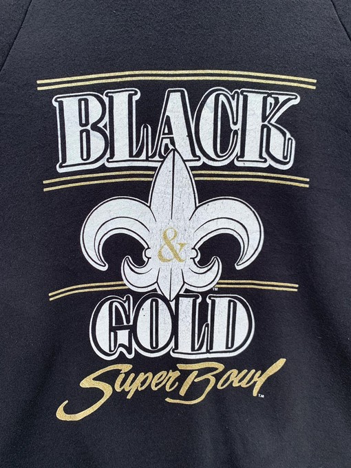 Vintage Style 90s Black & Gold Superbowl Vintage NCAA Shirts Sweatshirt T-shirt - Image 2