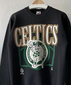 Vintage Style 90s Boston Celtics Crewneck Sweatshirt and Basketball Tee - Unisex NBA Apparel