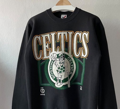 Vintage Style 90s Boston Celtics Crewneck Sweatshirt and Basketball Tee - Unisex NBA Apparel