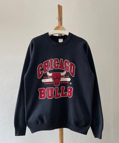Vintage Style 90s Chicago Bulls Basketball Crewneck Sweatshirt - Retro NBA Design
