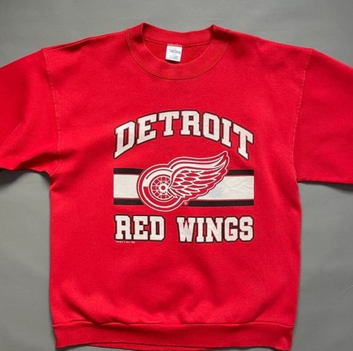 Vintage Style 90s Detroit Red Wings Crewneck Sweatshirt Detroit Red Wings Hoodie and Shirt - Image 2
