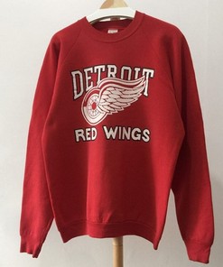 Vintage Style 90s Detroit Red Wings Crewneck Sweatshirt Detroit Red Wings Shirt