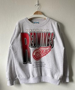 Vintage Style 90s Detroit Red Wings Crewneck Sweatshirt Detroit Red Wings Shirt, Hoodie