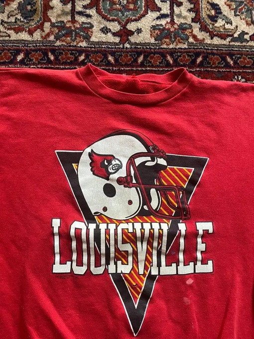 Vintage Style 90s Louisville Cardinals Sweatshirt Hoodie for Football Game Day Tee - Image 2