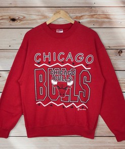 Vintage Style 90s NBA Chicago Bulls Crewneck Sweatshirt - Retro NBA Design