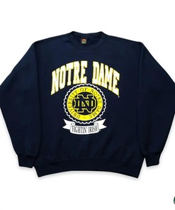 Vintage Style 90s Notre Dame University NCAA Football Gear T-Shirt Sweatshirt Hoodie