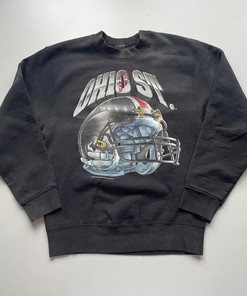 Vintage Style 90s Ohio State Buckeyes Football Graphic University American Sweatshirt Gifts