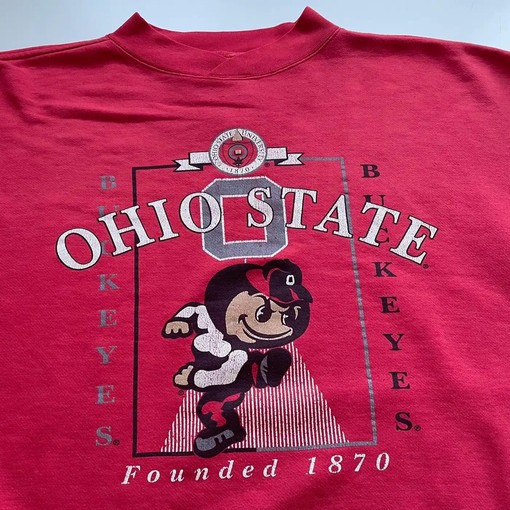 Vintage Style 90s Ohio State Buckeyes NCAA Graphic Sweatshirt & Hoodie with Football Game Day Print - Image 2