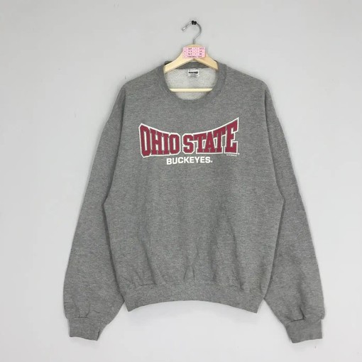 Vintage Style 90s Ohio State Buckeyes Ohio University Sweatshirt Hoodie with Football Game Day T-Shirt Lover Print