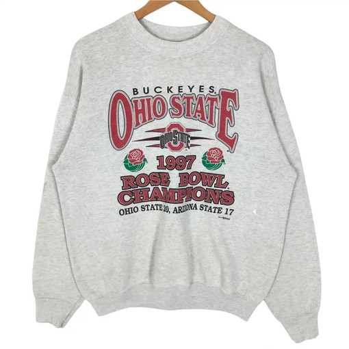 Vintage Style 90s Ohio State University Buckeyes T-Shirt, Sweatshirt & Hoodie with American Football Gifts Lover Print