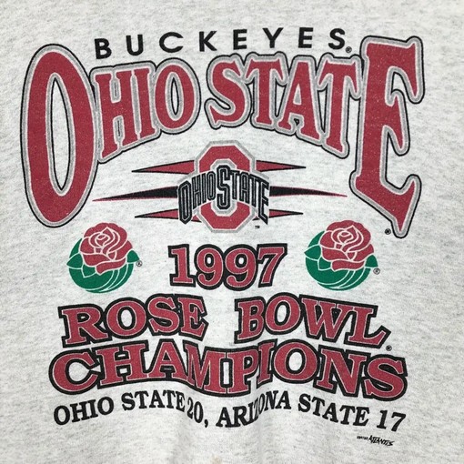Vintage Style 90s Ohio State University Buckeyes T-Shirt, Sweatshirt & Hoodie with American Football Gifts Lover Print - Image 2