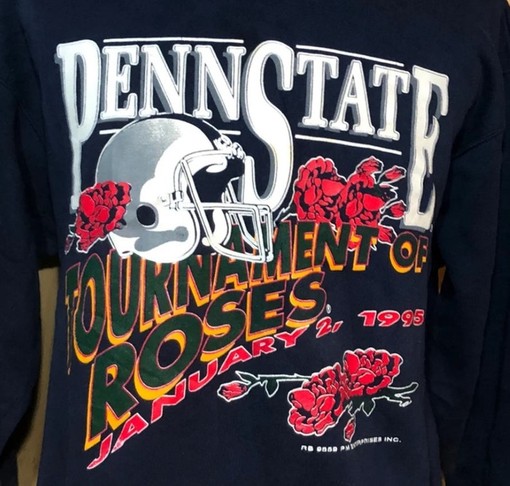 Vintage Style 90s Penn State University Nittany Lions 1995 Rose Bowl Sweatshirt - Vintage Style NCAA Sport Shirts Fans - Image 2