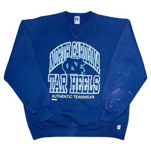 Vintage Style 90's UNC Tar Heels Russell University American Sweatshirt - Gifts for NCAA Fans