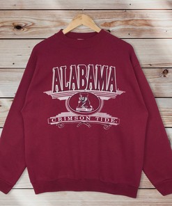 Vintage Style 90s University of Alabama Crewneck Sweatshirt, Alabama University Crimson Tide Sweater Pullover, Hoodie