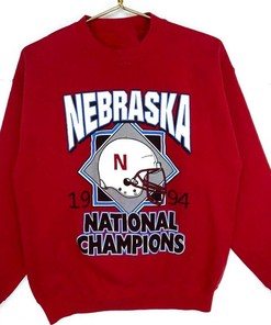 Vintage Style 90s University of Nebraska Cornhuskers National Champs Crewneck Sweatshirt - Classic NCAA Fans Edition