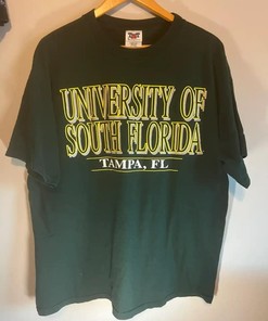 Vintage Style 90s University of South Florida NCAA T-Shirt Sweatshirt Hoodie for Football Fans
