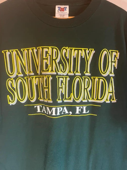 Vintage Style 90s University of South Florida NCAA T-Shirt Sweatshirt Hoodie for Football Fans - Image 2