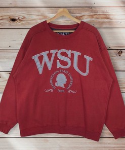 Vintage Style 90s Washington State Crewneck Sweatshirt, Washington State Sweater Pullover, Hoodie