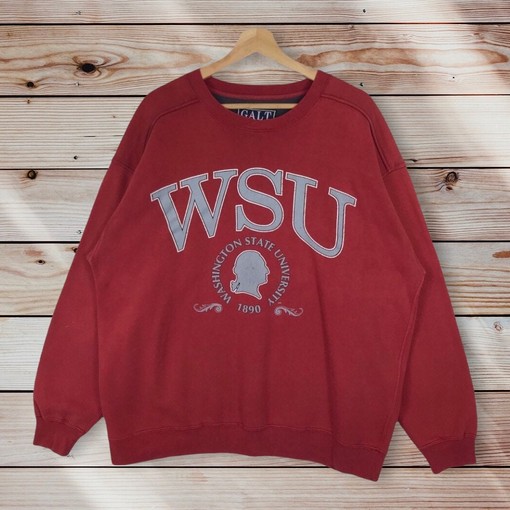Vintage Style 90s Washington State Crewneck Sweatshirt, Washington State Sweater Pullover, Hoodie
