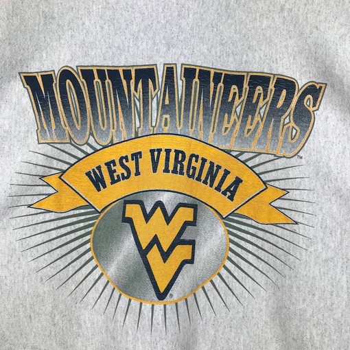 Vintage Style 90s West Virginia Mountaineers Crewneck Sweatshirt, West Virginia University Sweater for Fans - Image 2