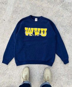 Vintage Style 90s West Virginia Mountaineers Football Sweatshirt, Perfect Gift for NCAA Fans