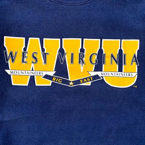 Vintage Style 90s West Virginia Mountaineers Football Sweatshirt, Perfect Gift for NCAA Fans - Image 2