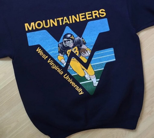 Vintage Style 90s West Virginia University Crewneck Sweatshirt, Vintage Style 90s Shirt, Mountainees Sweater for Fans - Image 2