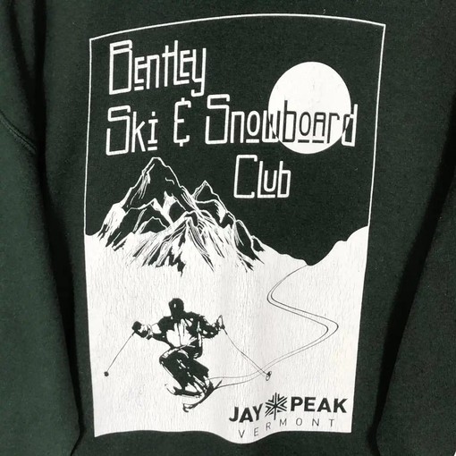 Vintage Style Bentley University Ski and Snowboarding Club NCAA T-Shirt Sweatshirt Hoodie - Image 2