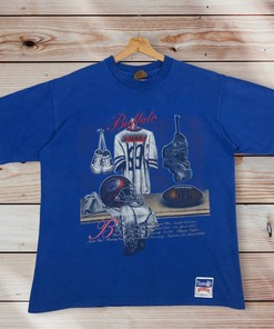 Vintage Style Boston College University American Sweatshirt and Nutmeg NFL Buffalo Bills Crewneck T-Shirts
